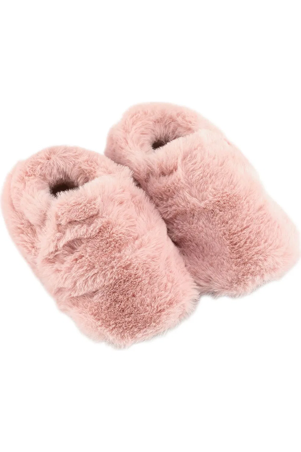 Детские тапочки из искусственного меха с широким носком Hopfrög Kids Furry, розовый