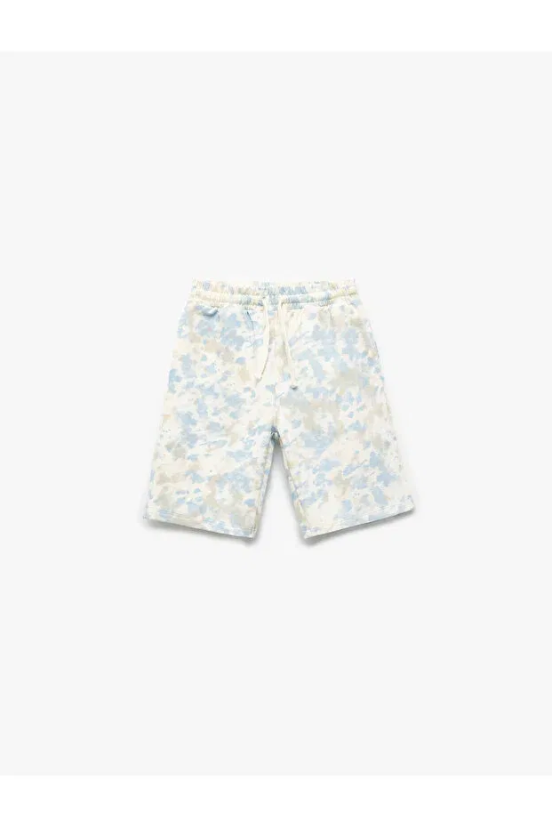 Детские шорты для мальчиков хлопковые Koton, Ecru Patterned