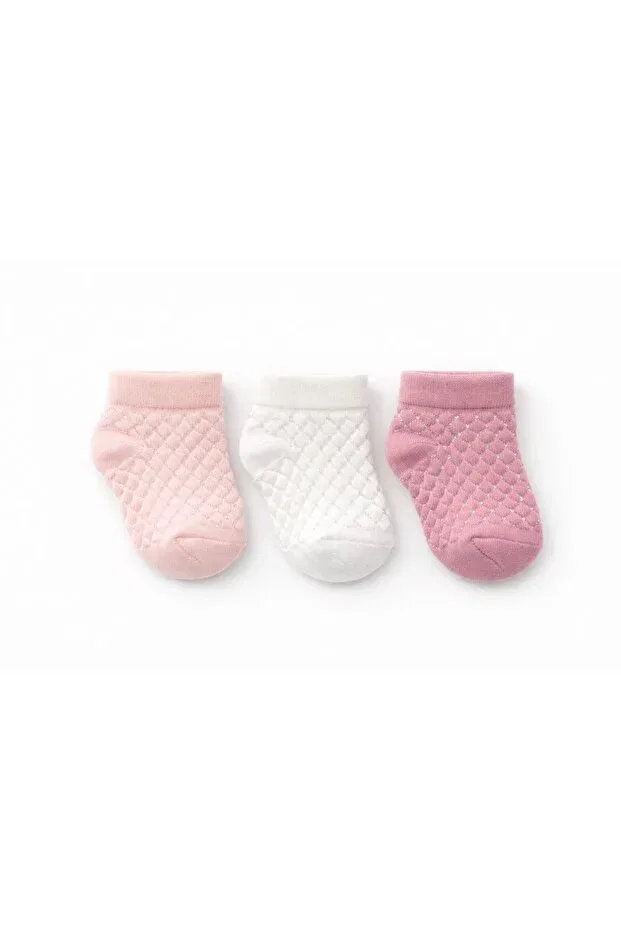 Детский набор носков с тисненым ромбовидным узором Solde Socks, Multicolor