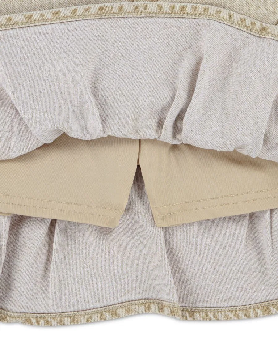 Юбка-шорты с двойной коленкой Girls' 7-16 Double Knee Skort Levi's, Light Khaki — фото 3