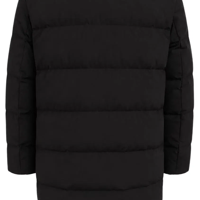 Мужская куртка пуховик с воротником-стойкой Emporio Armani, Black — фото 4