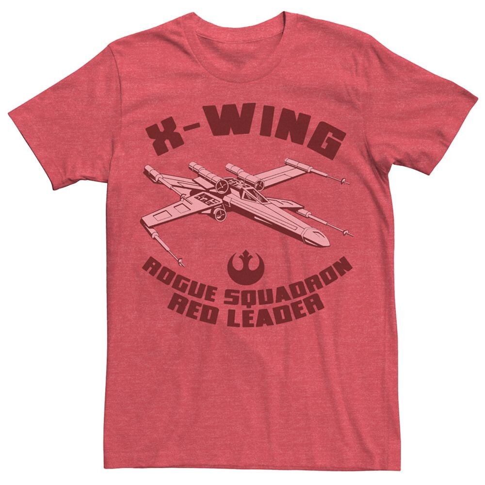 

Мужская красная футболка Star Wars X-Wing Leader Licensed Character, цвет Red Heather