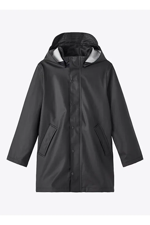 Детское пальто для девочек с капюшоном Name It, Black