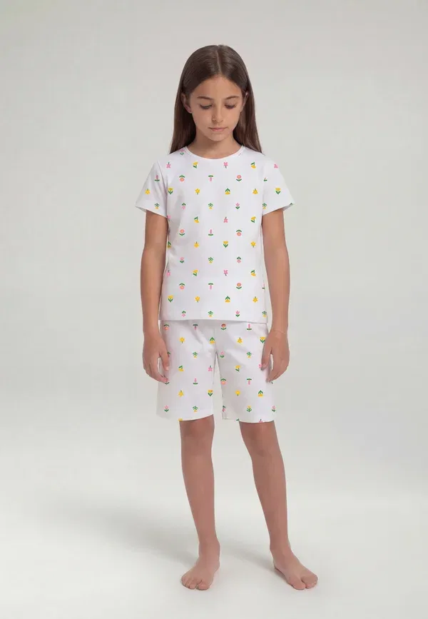 Пижамный комплект с принтом Pyjamas short sleeved Two Soon, Bright White, белый
