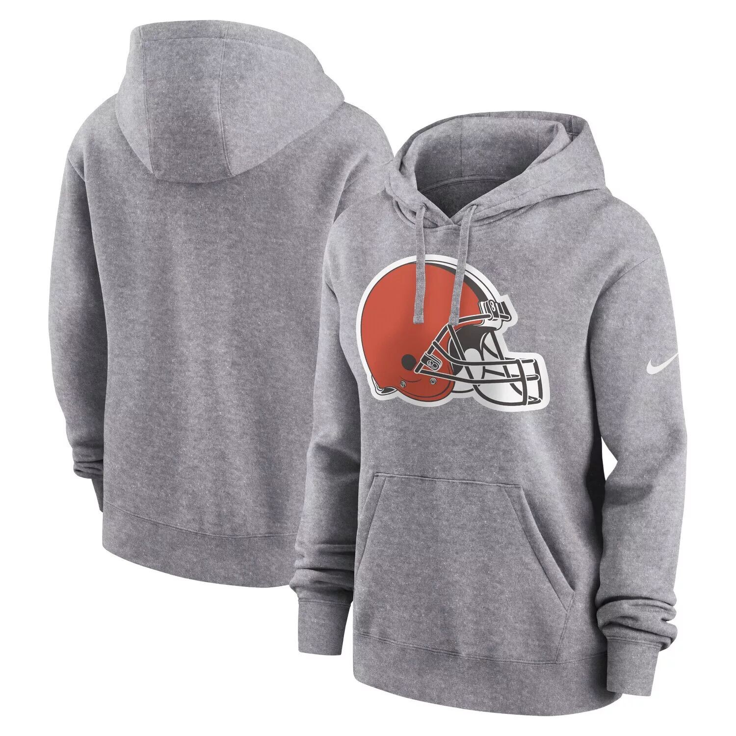 

Женский флисовый пуловер с капюшоном Nike Heather Grey Cleveland Browns Team Logo Club Nike