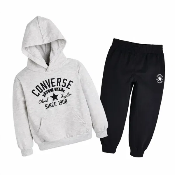 Спортивный костюм с худи и джоггерами Converse Retro FT, серый