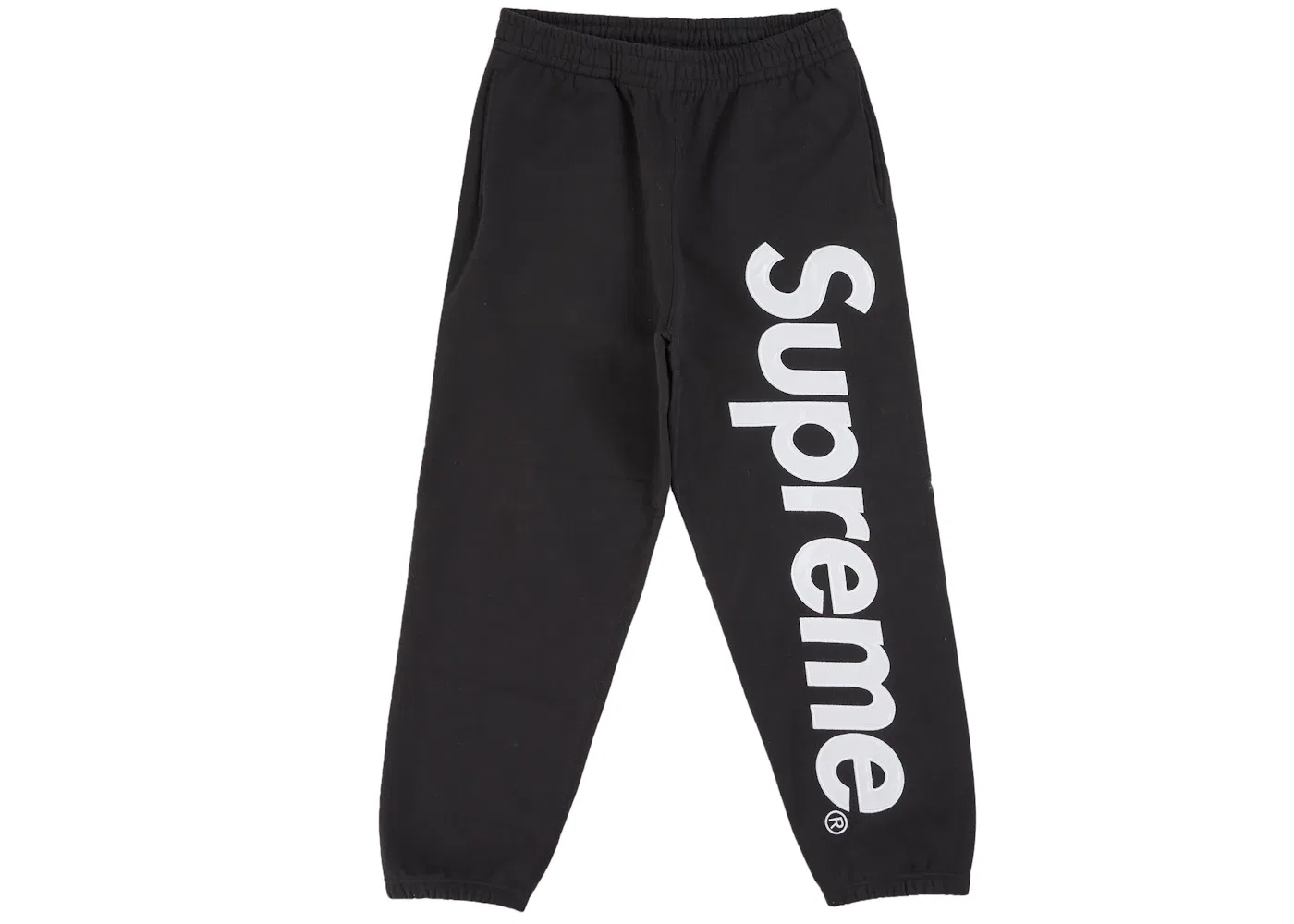 Мужские спортивные штаны с сатиновой аппликацией Sweatpant (SS26) Supreme, Black