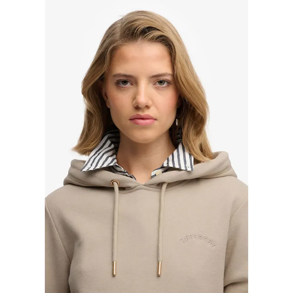Худи Essential Logo Embroidered Superdry, бежевый — фото 4