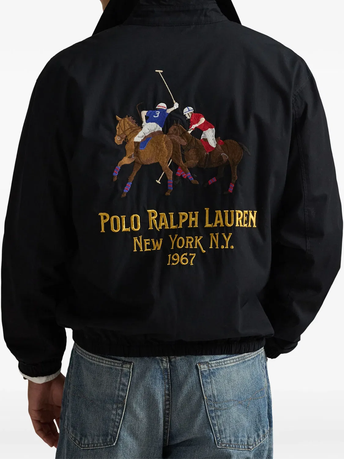 Рубашечная куртка с вышивкой, черная Polo Ralph Lauren, черный — фото 2