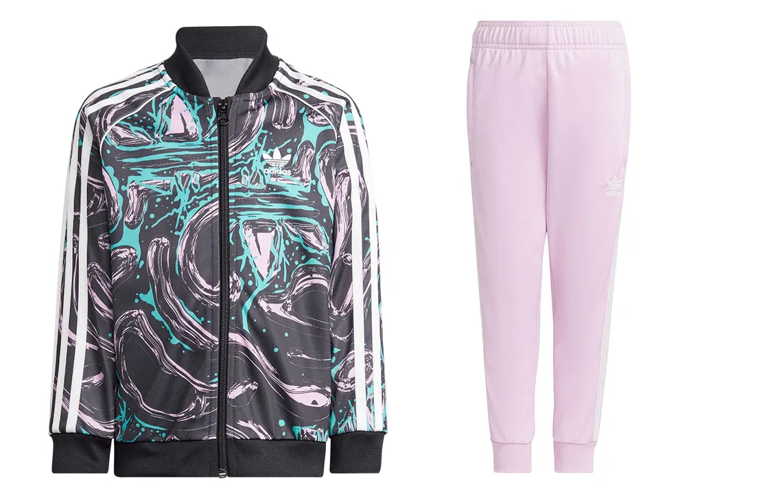 Детский комплект спортивной одежды Adidas Originals, Black Pink
