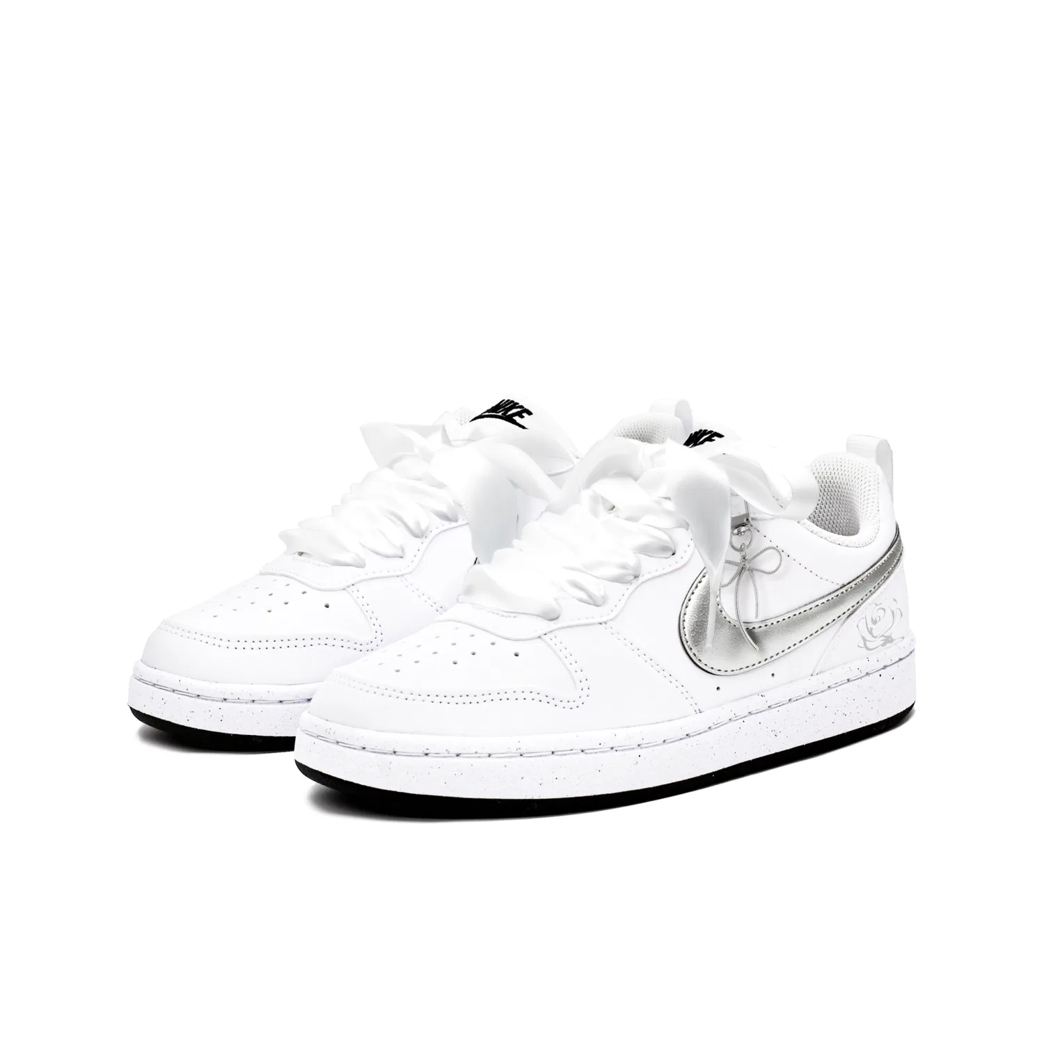 Кроссовки для скейтбординга Court Borough Kids, Nike, Silver White — фото 4