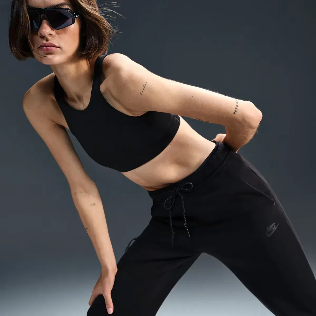 Женские джоггеры из флиса Tech Fleece Nike, Negro — фото 3