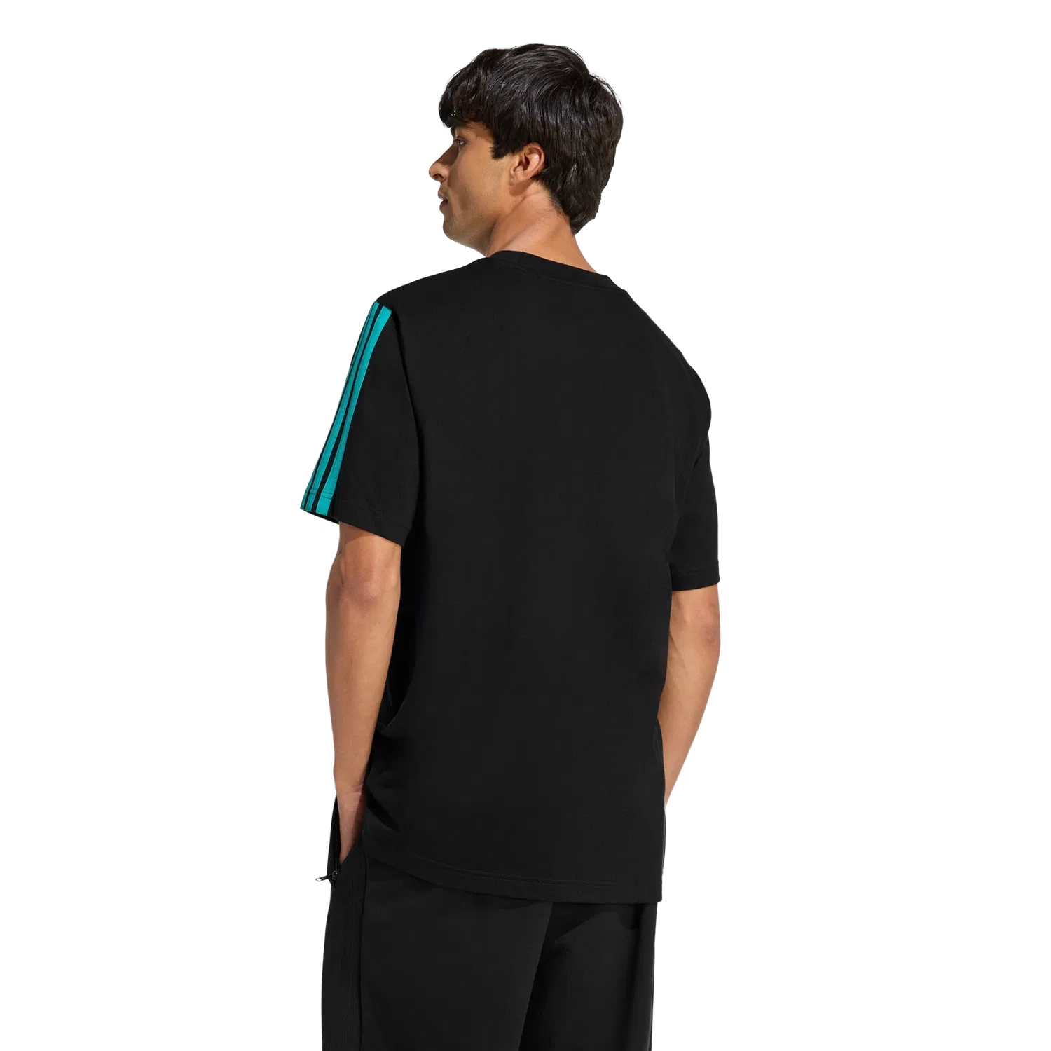 Мужская футболка с принтом Mercedes-AMG Petronas Formula 1 Team Adidas, черный — фото 3