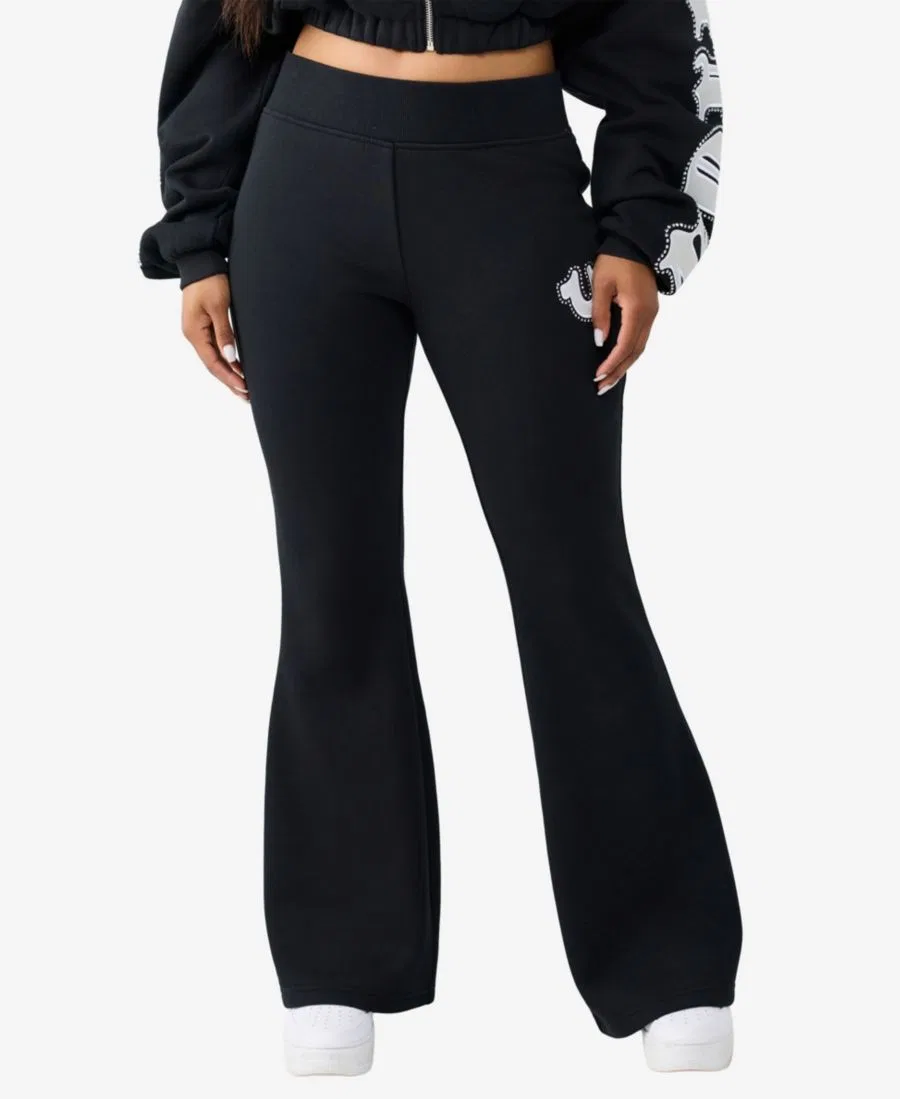 Брюки-клеш с кристаллами True Religion, Jet Black