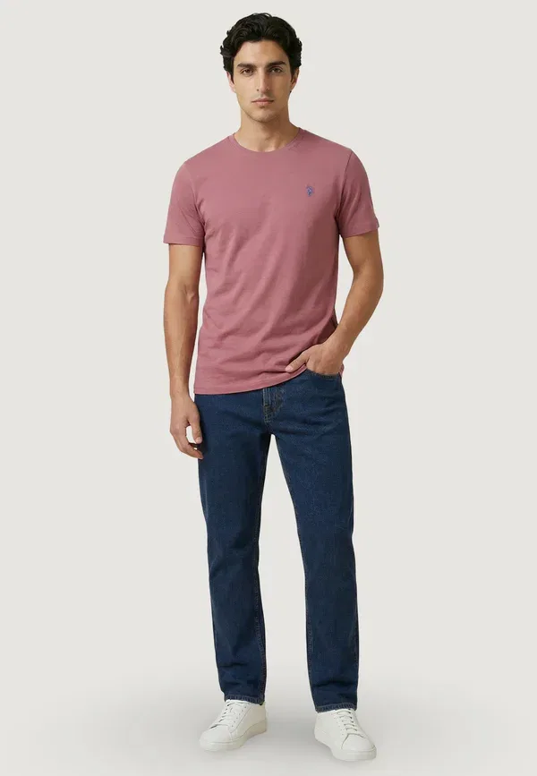 Футболка хлопковая Basic T-shirt U.S. Polo Assn., Violet, фиолетовый — фото 2