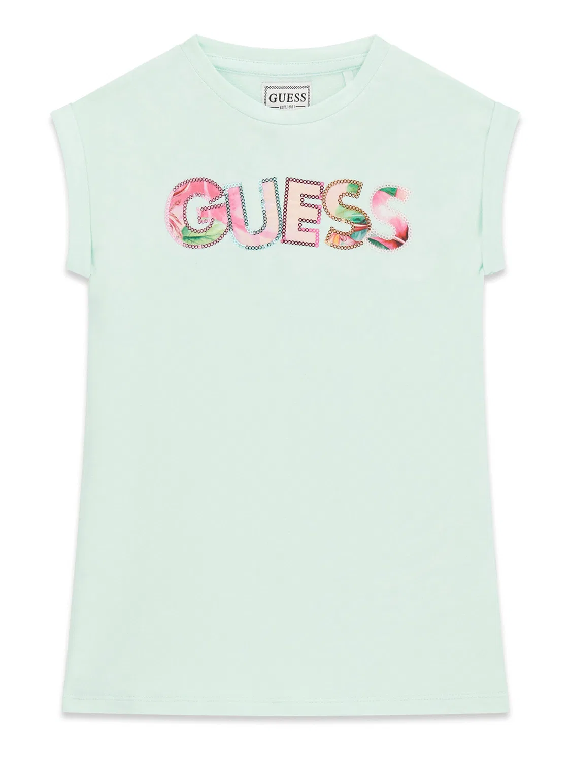 Повседневное платье стандартного кроя для девочки Guess, светло-зеленый