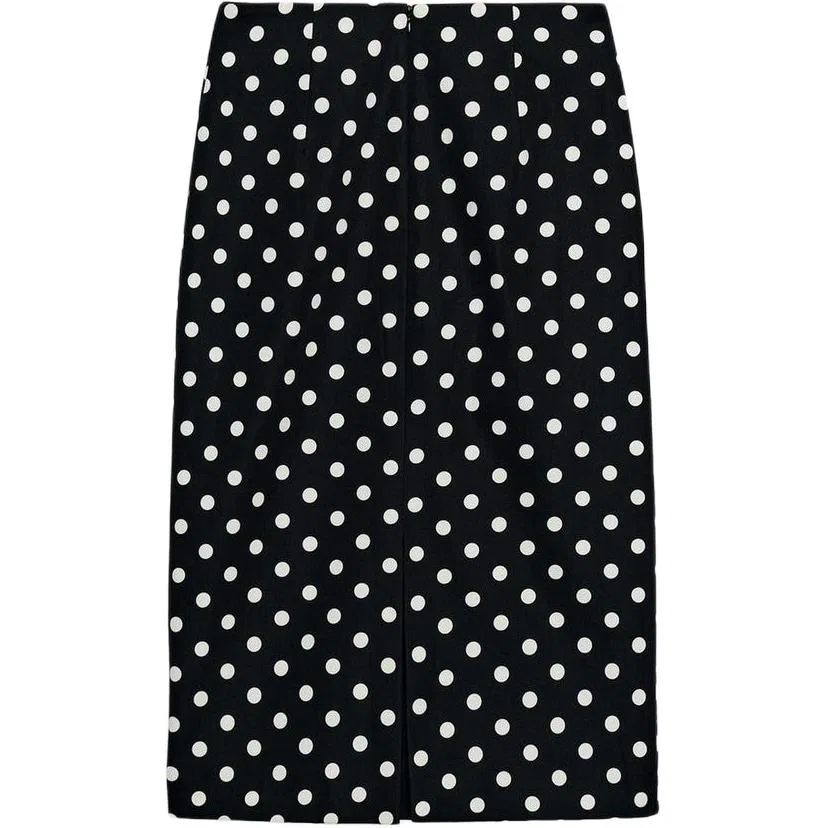 Женская юбка-миди с принтом ZARA, Black/White — фото 3