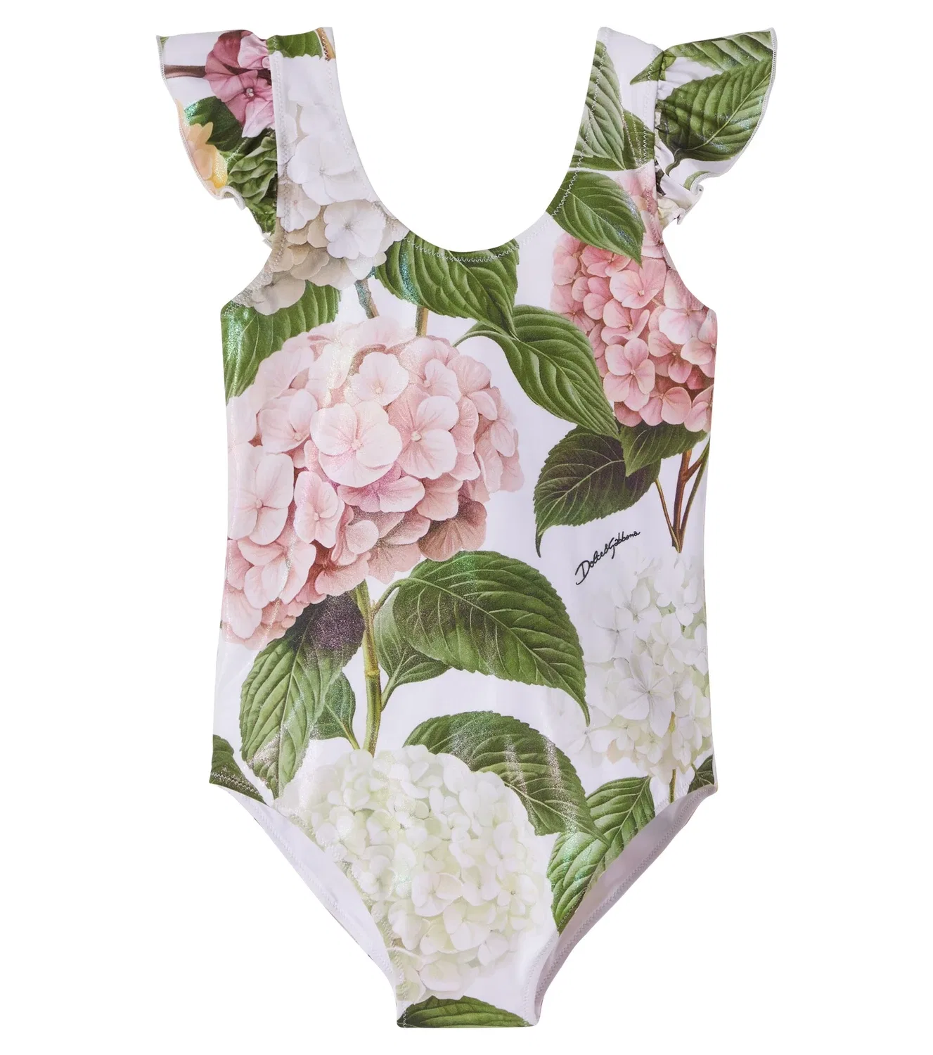 Раздельный купальник с цветочным принтом Dolce&Gabbana Kids, белый