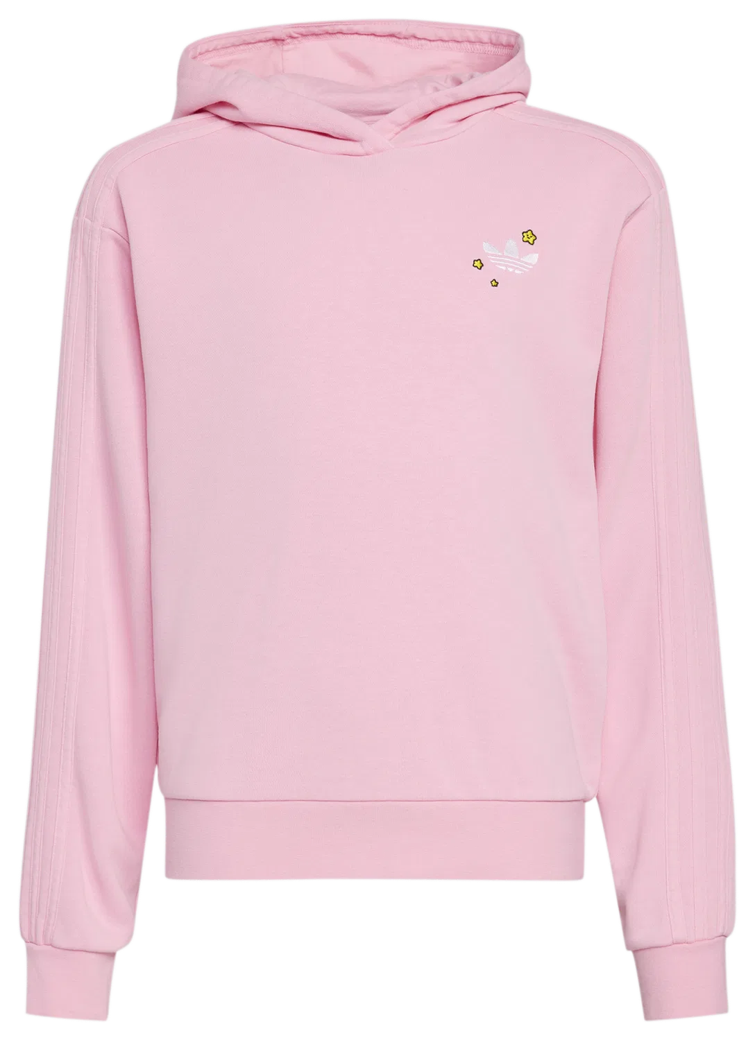 Детское худи для девочек с капюшоном из футера Care Bears Boxy Cropped adidas, Light Pink — фото 2