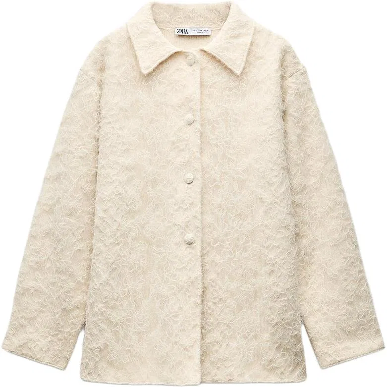 Женская куртка с принтом White ZARA, Белый