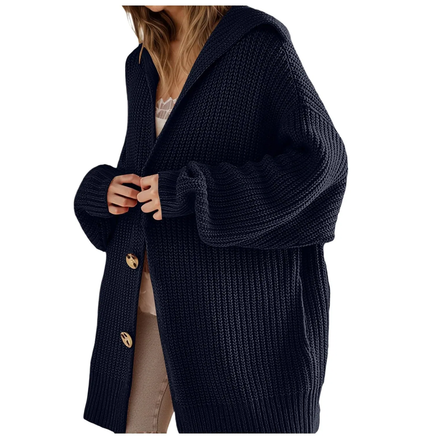 Женское длинное пальто с воротником и карманами, осенне-зимнее, Comodo ed Elegante, Nero
