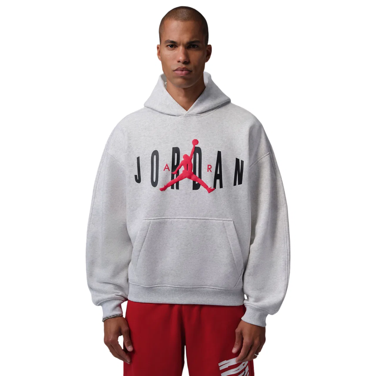 Мужской худи оверсайз с принтом Jordan Brooklyn Graphic Oversize Pullover BB Hoodie, Jordan, Gray Red