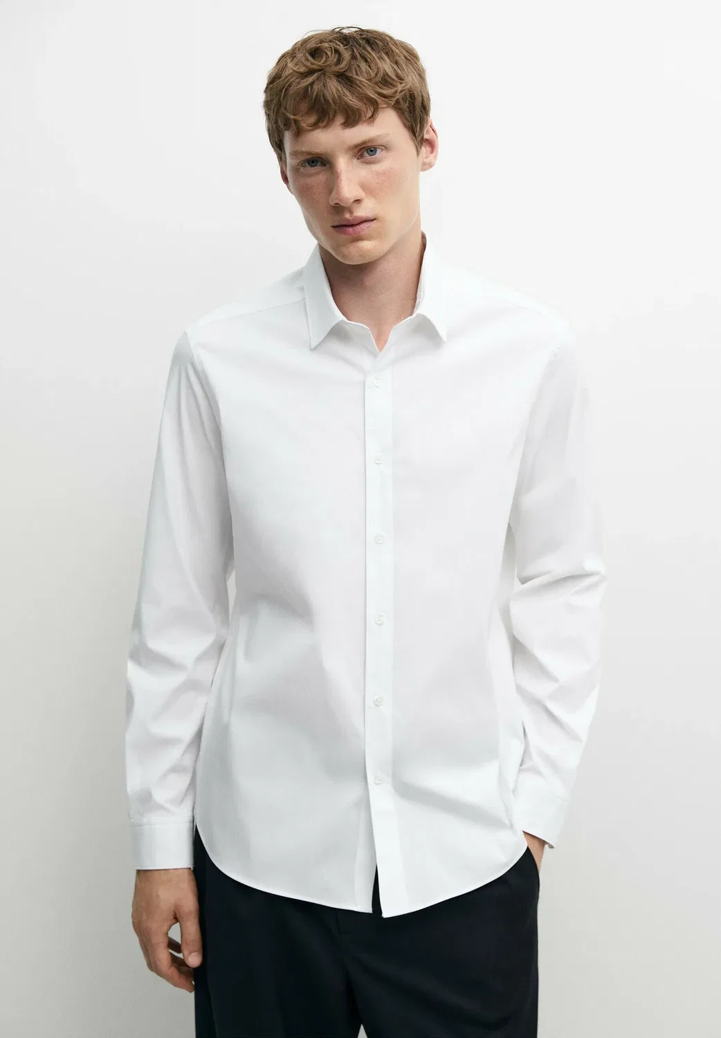 Классическая рубашка Massimo Dutti, White