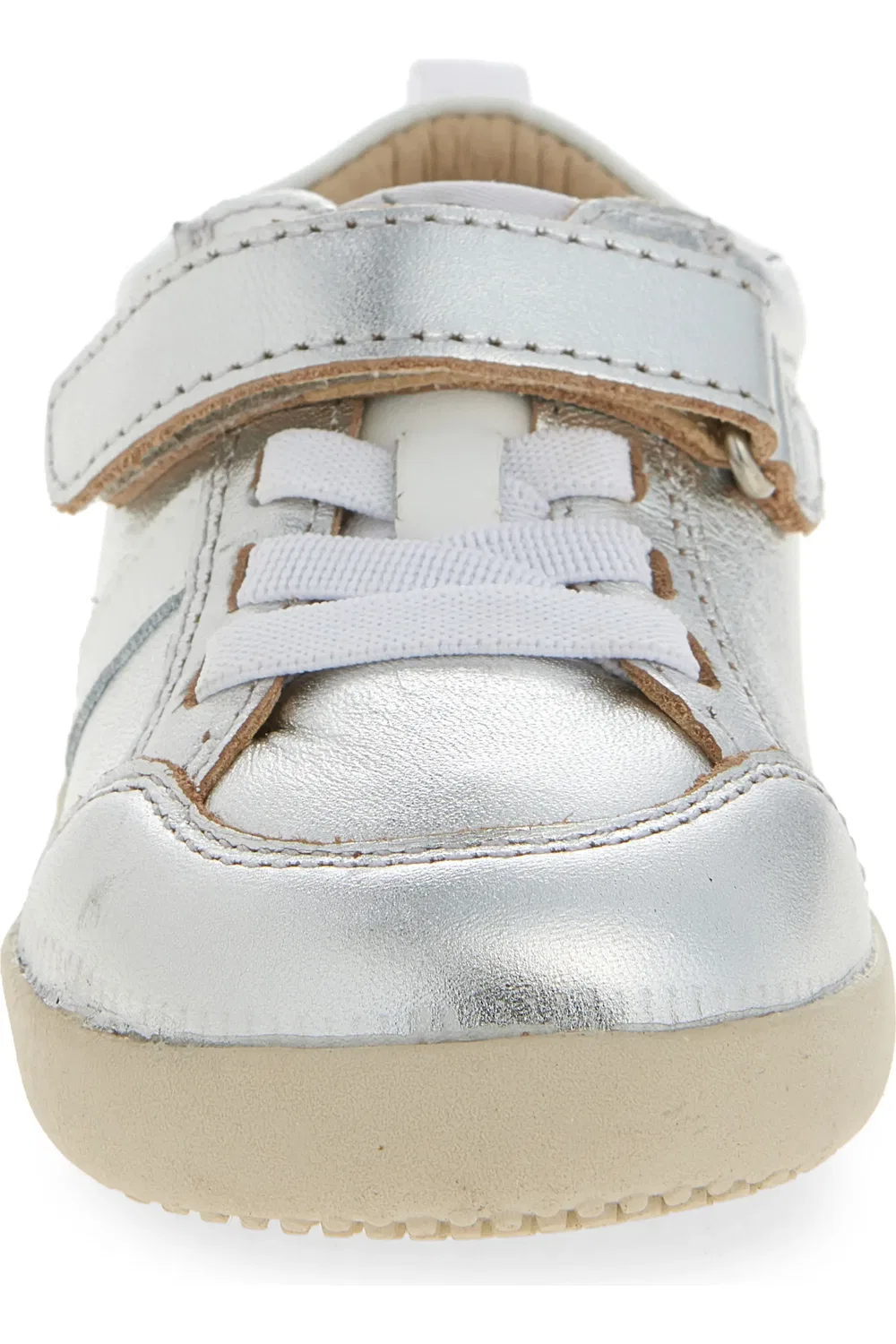Детские кроссовки с нескользящей подошвой Retro OLD SOLES, Silver/Snow — фото 4