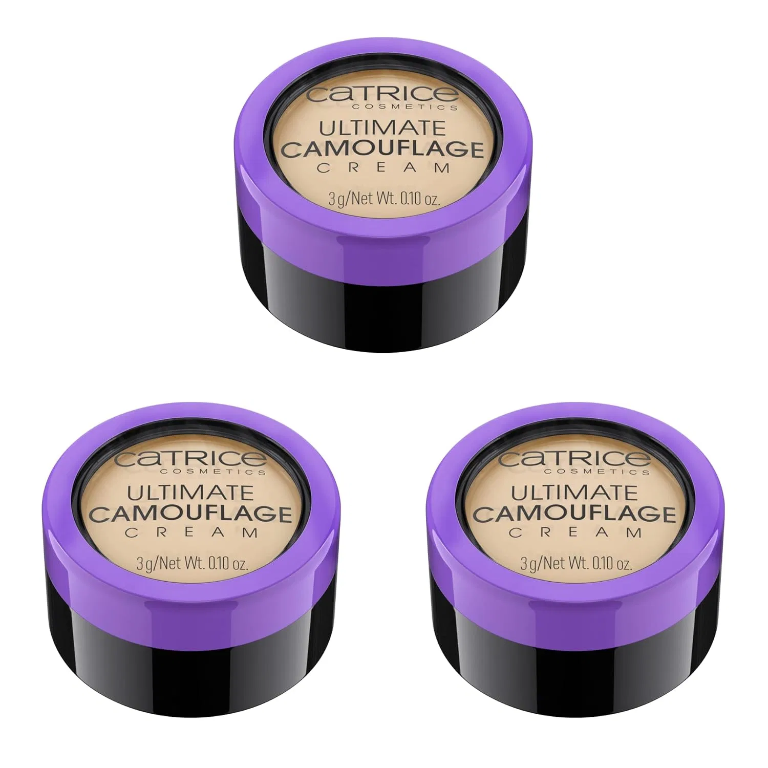 Набор Catrice — Из 3 маскирующих кремов «Ultimate Camouflage Cream» №015 W Fair от , Purple, 3 г