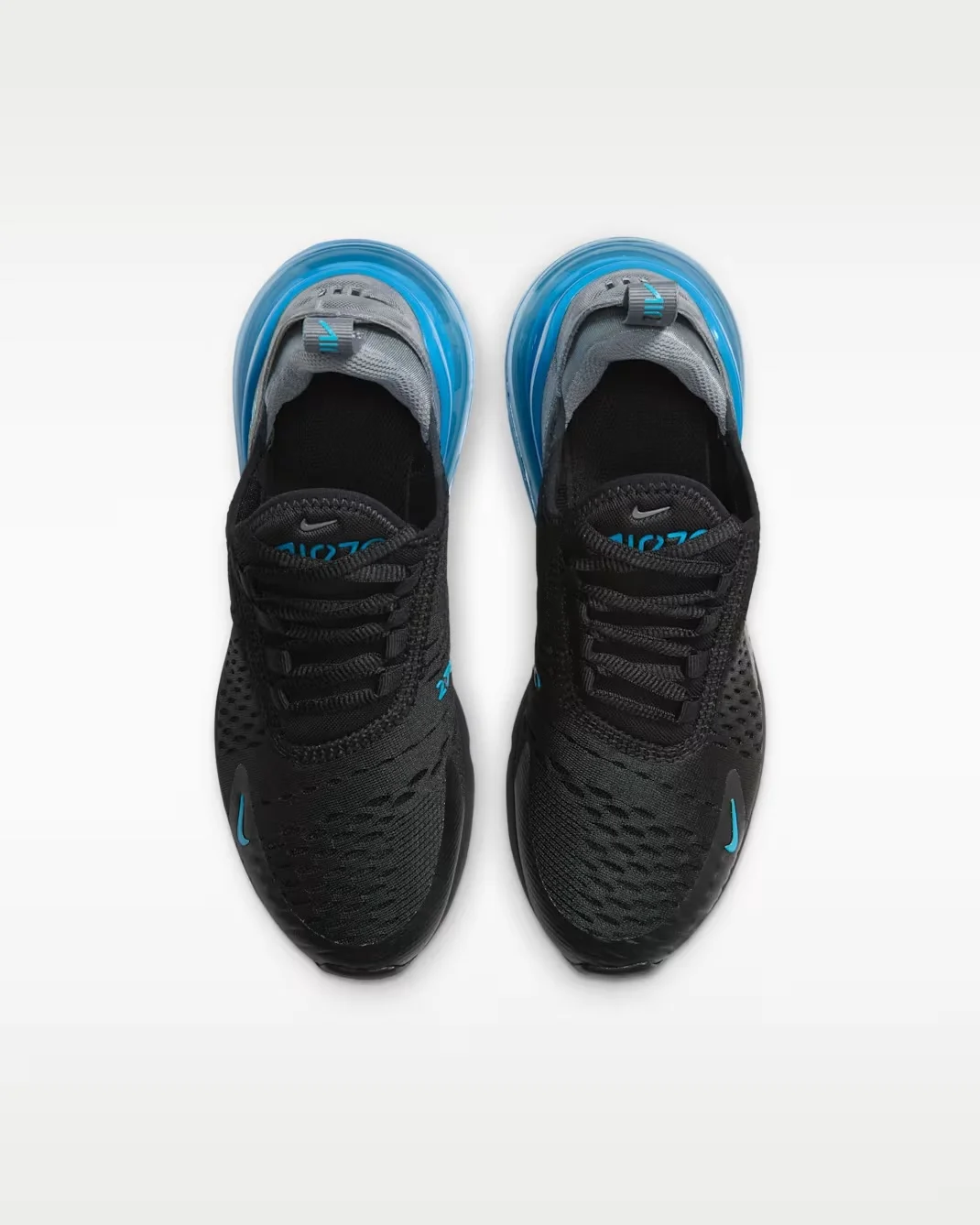 Кроссовки подростковые Nike Air Max 270, черный/синий — фото 3