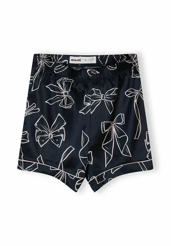 Пижамный комплект с принтом Button up short sleeve and set Minoti, темно-синий — фото 4