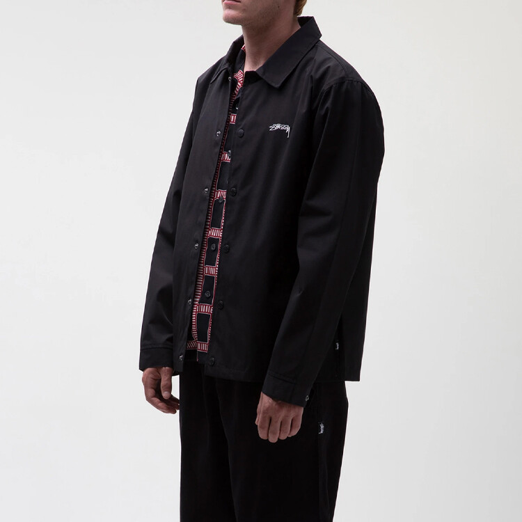 Куртка-рубашка с вышитым логотипом Stüssy Stussy, красный — фото 3