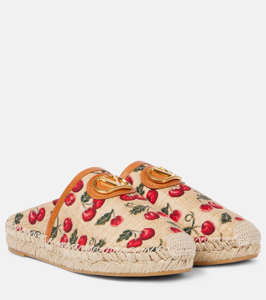 VLogo Cherryfic мюли Valentino Garavani, Naturale/Rosso
