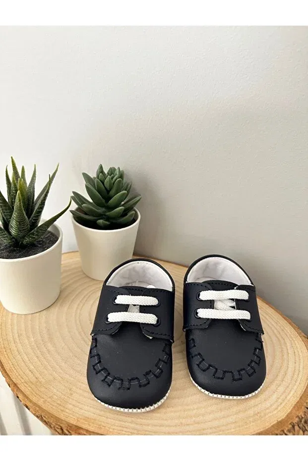 Детские ботиночки для мальчиков на шнуровке Mamamete, Navy Blue — фото 4