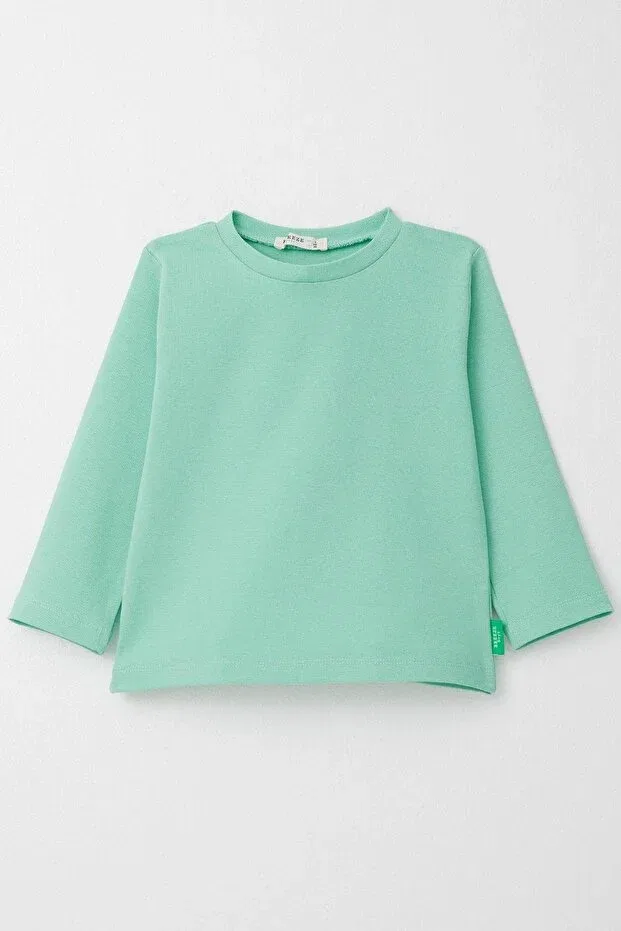 Детская футболка с длинным рукавом Breeze, Water Green