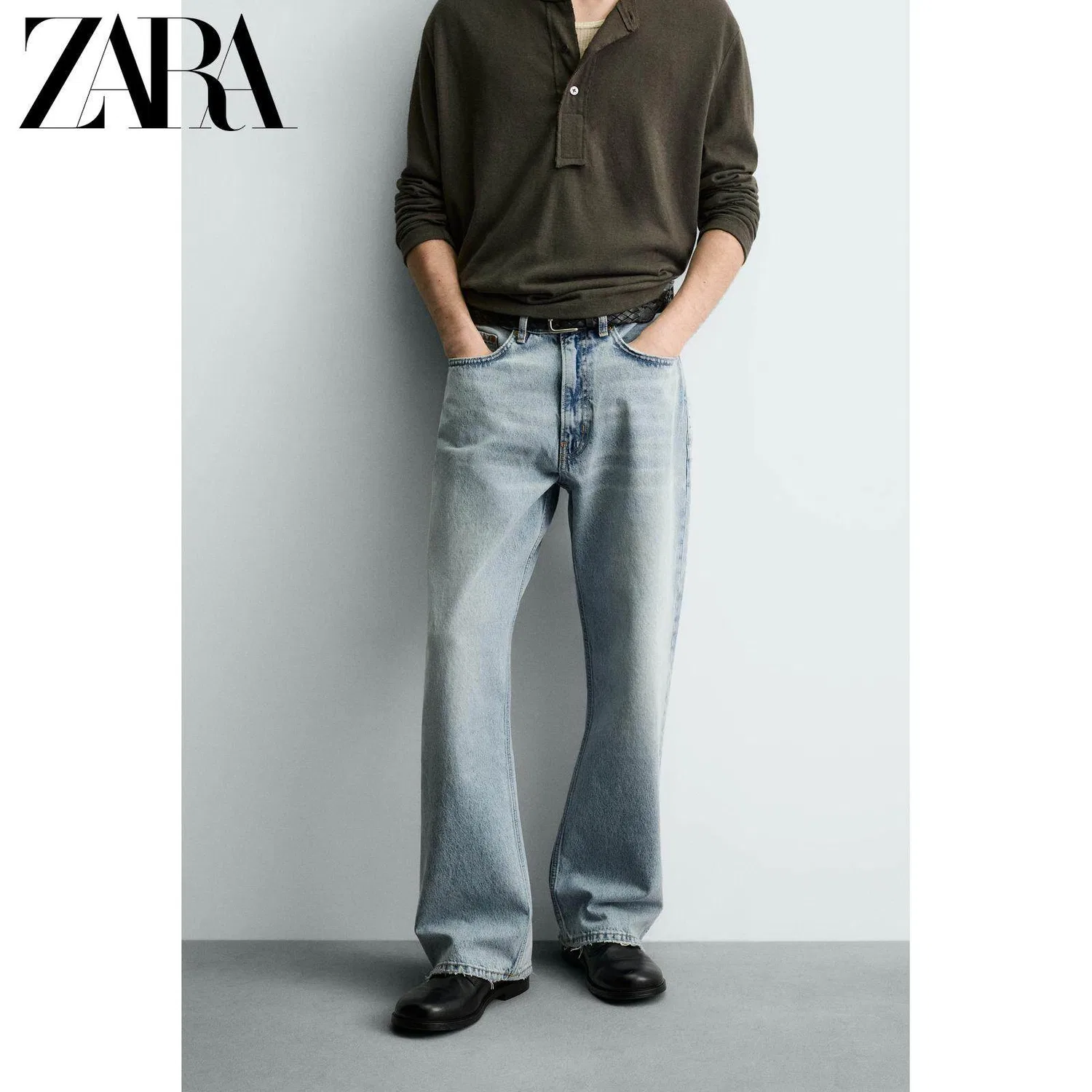 Детские джинсы унисекс средней посадки Medium Blue ZARA, Medium Blue — фото 4