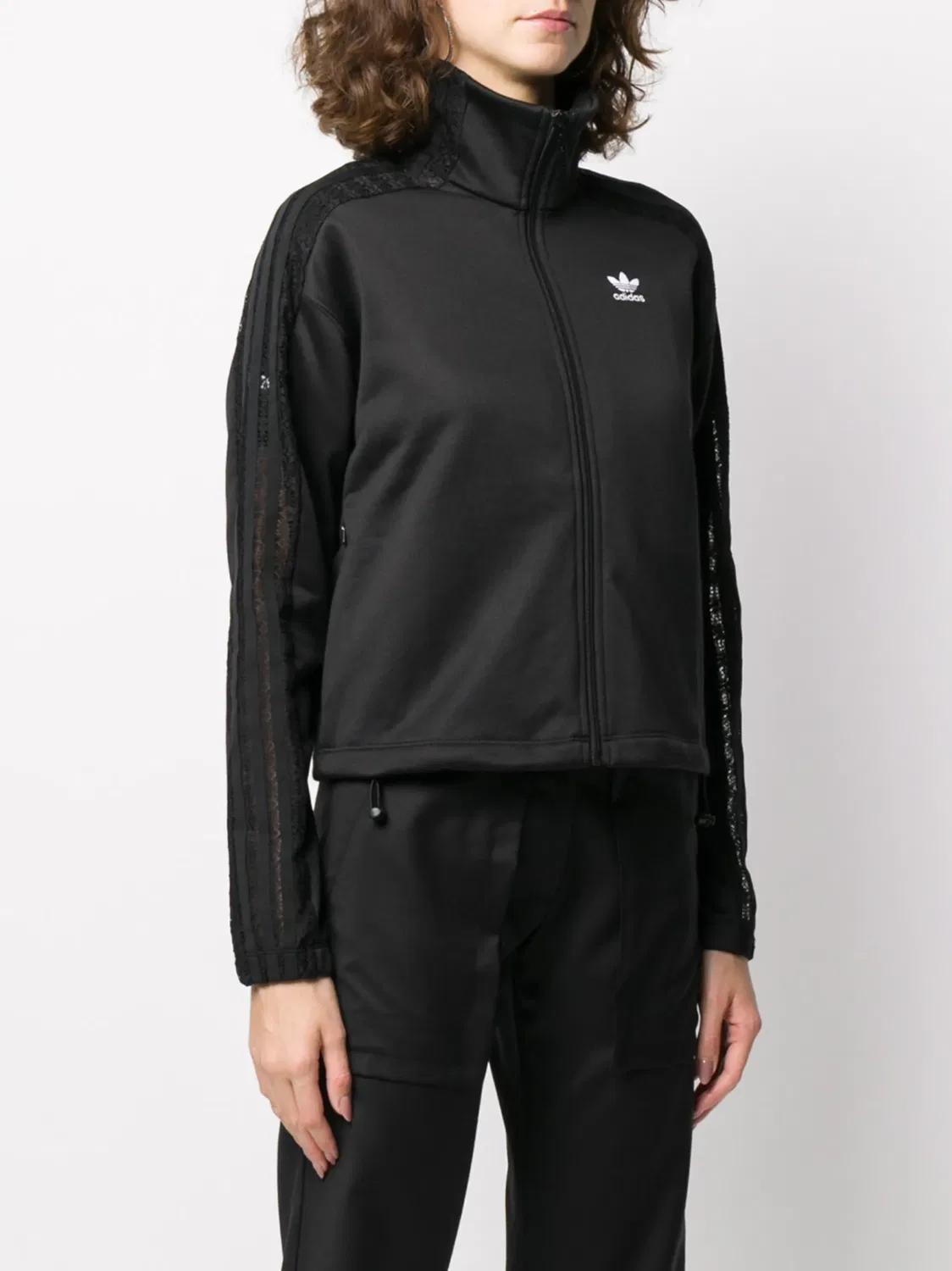 Спортивная куртка Originals Lace Track Jacket WMNS "Black" Adidas, черный — фото 3