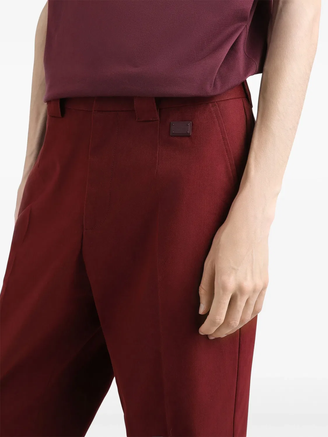 Dolce & Gabbana Брюки Slim-Cut Бордо — фото 3