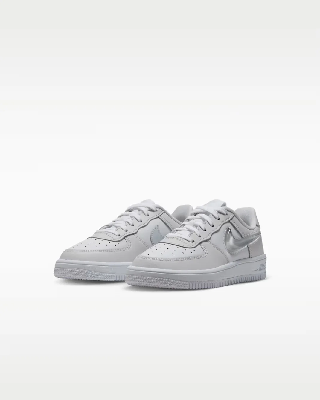 Кроссовки детские Nike Force 1 Low, белый/платиновый — фото 4