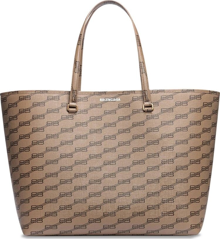 

Сумка Balenciaga Signature Large East-West Shopper Bag Beige/Brown, кремовый, Бежевый, Сумка Balenciaga Signature Large East-West Shopper Bag Beige/Brown, кремовый