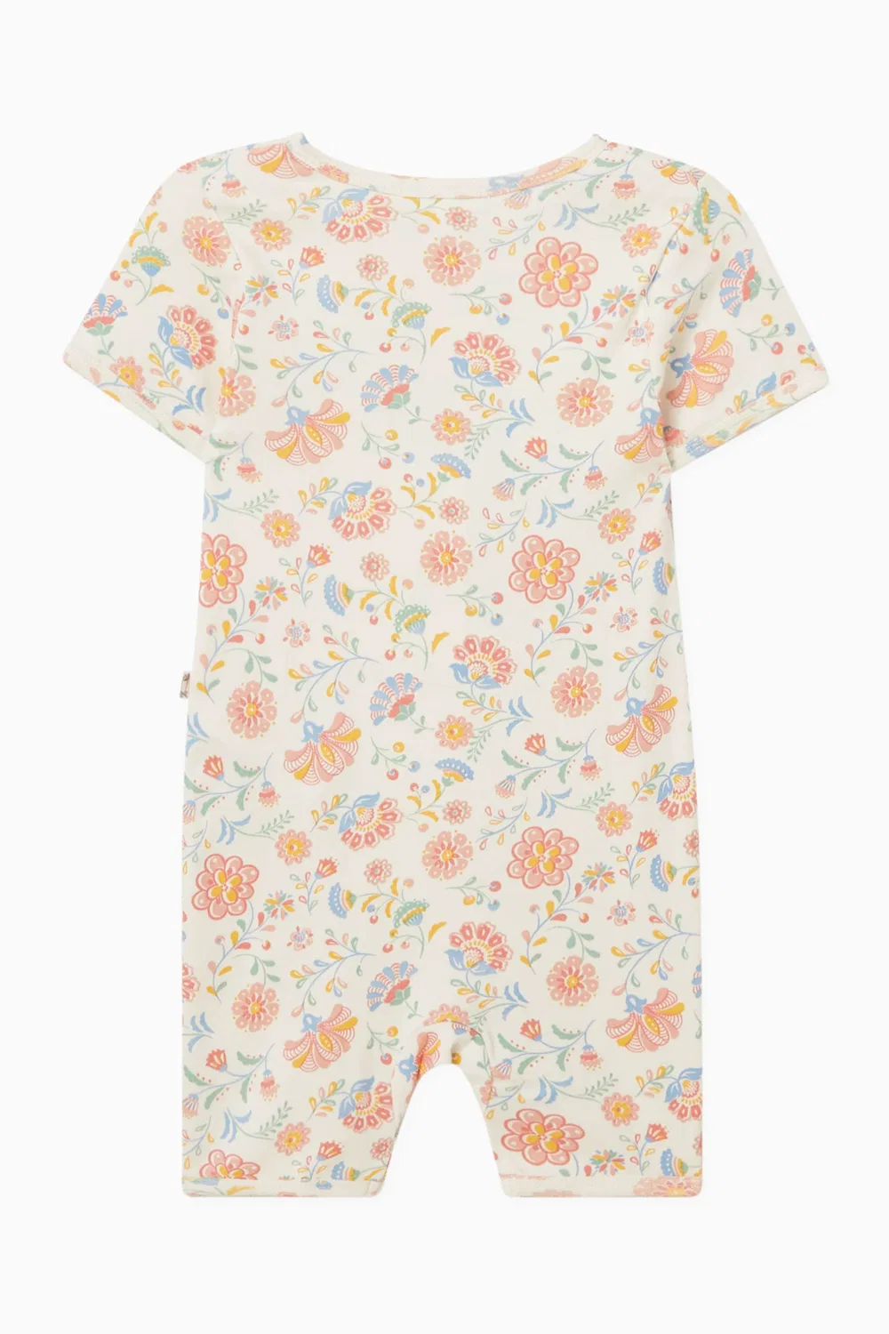 Комбинезон на молнии с коротким рукавом Desert Flowers Purebaby, нейтральный — фото 2