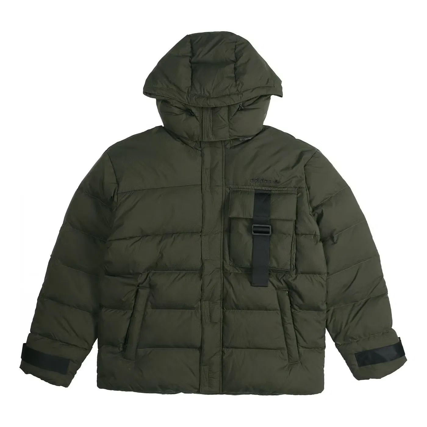 Куртка зимняя на пуху с капюшоном Originals Utility Adidas, зеленый
