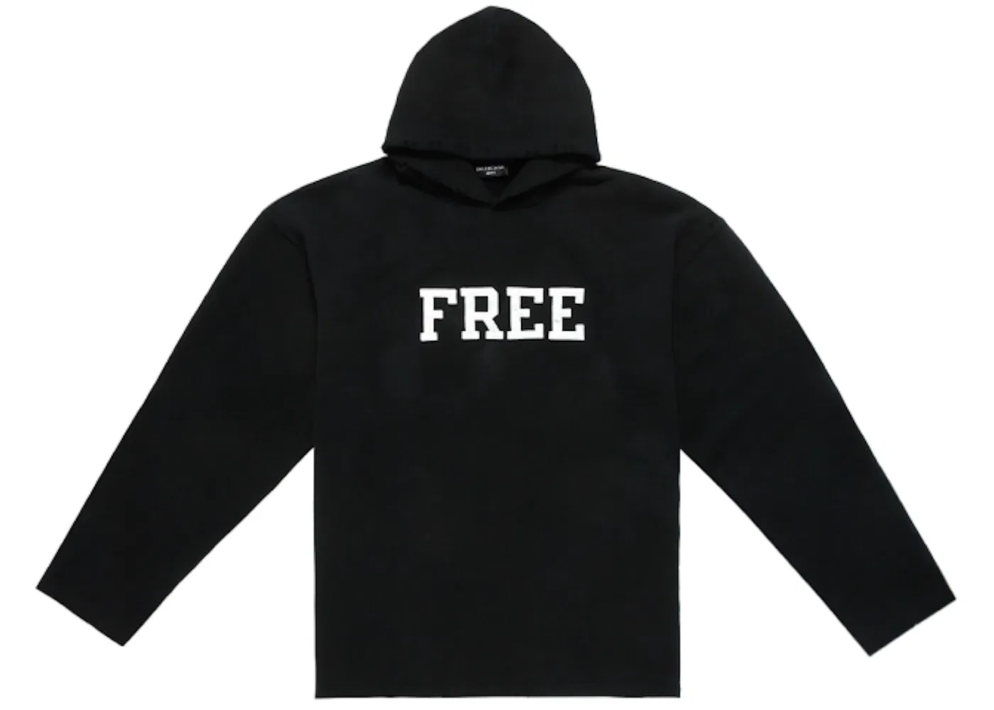 Мужской худи Free No Rib Hoodie Balenciaga, Black