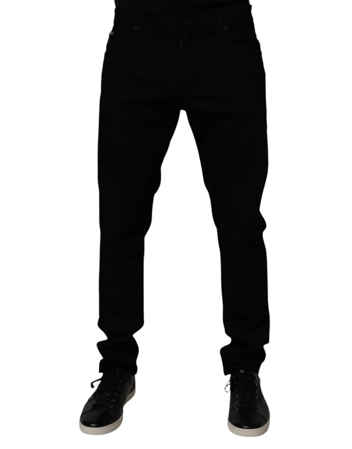 Мужские джинсы-скинни с логотипом Skinny Jeans Dolce & Gabbana, черный — фото 2