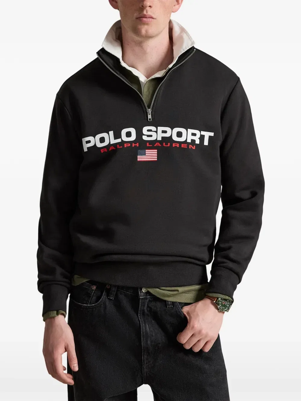 Толстовка с логотипом Polo Ralph Lauren, черный — фото 3
