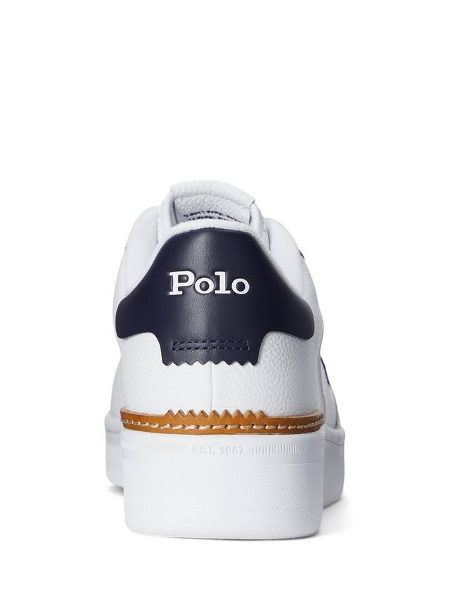 Кожаные кроссовки ralph lauren masters court Ralph Lauren, цвет White/Navy — фото 4