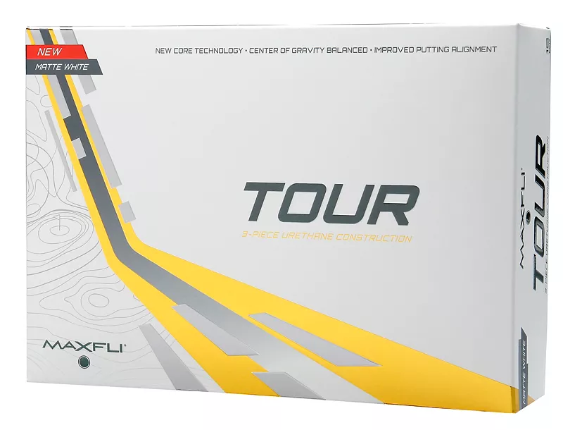 

Матовые мячи для гольфа Maxfli 2021 Tour, цвет Matte White