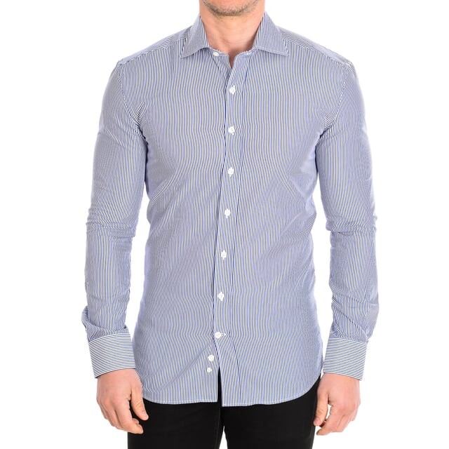 

Узкая рубашка с длинными рукавами orlando4 тонкий мужчина Cafe Coton, синий