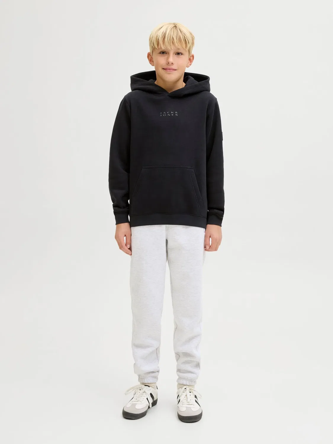 Капюшон худи из органического хлопка JACK & JONES Junior, черный — фото 4