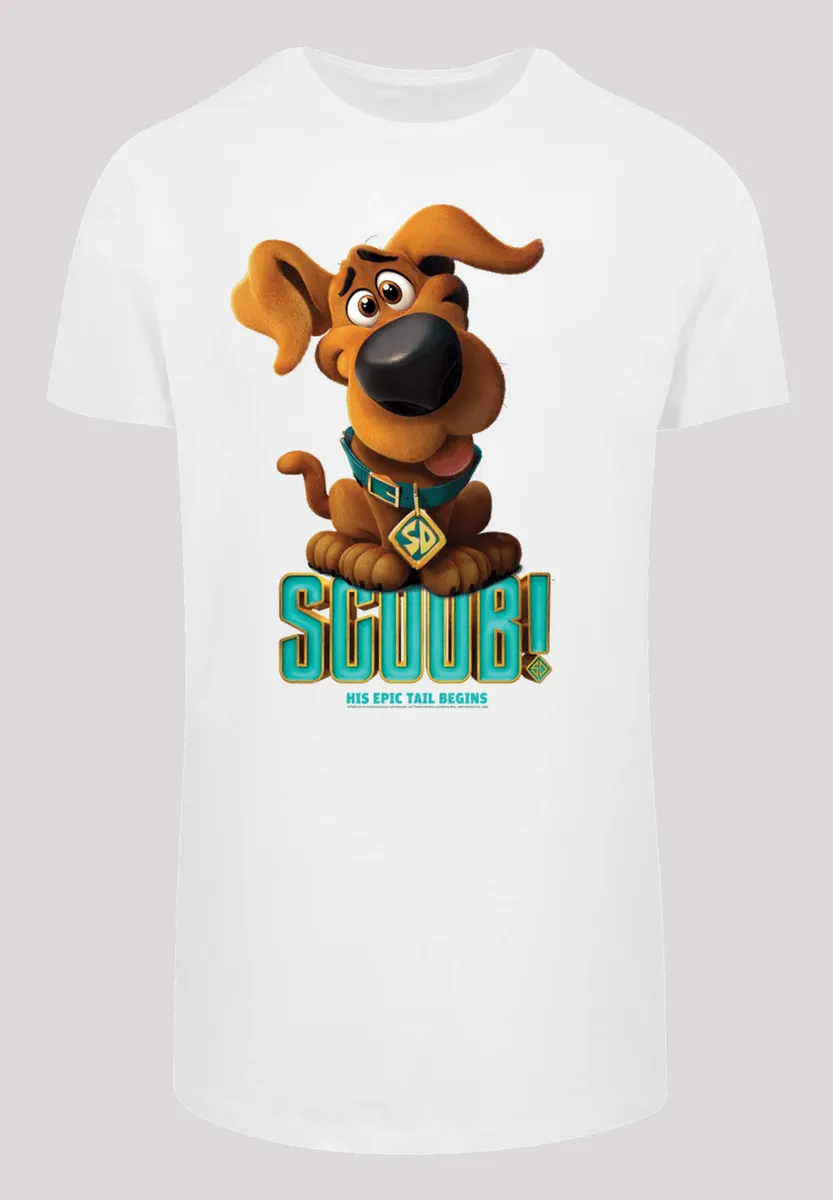

F4NT4STIC Рубашка с коротким рукавом "F4NT4STIC Мужская Scooby Doo Puppy Scooby с фигурной длинной футболкой", белый